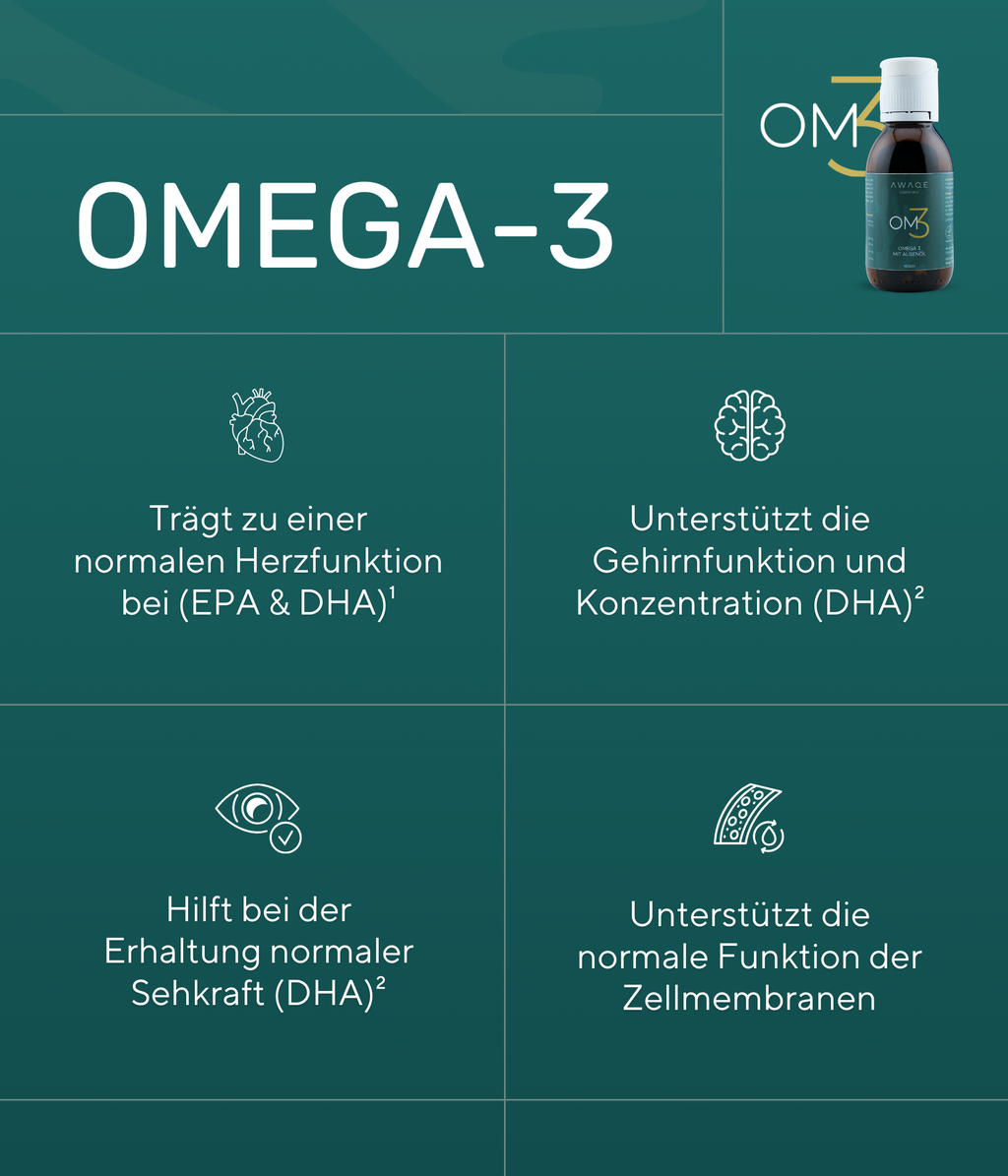 OM3 - Veganes Omega-3 Algenöl