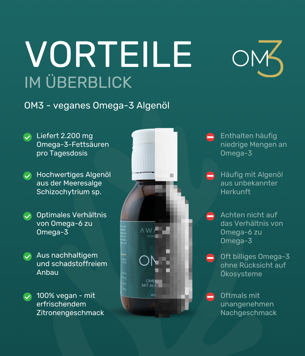 OM3 - Veganes Omega-3 Algenöl